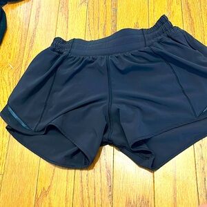 Black LULULEMON shorts size 4, 4’ (long)